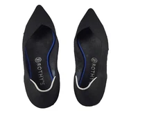 Rothy's The Point Slip On Flats Ballet Shoes Black Knit Fabric Women's Size 10.5