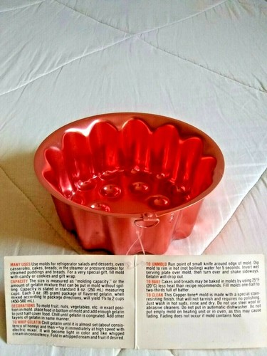 Aluminum Copper Bubble & Fruit Jell-O Gelatin Tin Molds Pans SMALL Ornament Sake - Picture 7 of 8