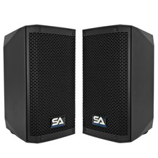 Pair of Powered 8" 500 Watt PA DJ Speakers Bluetooth, DSP, Mixer  Class D Amp