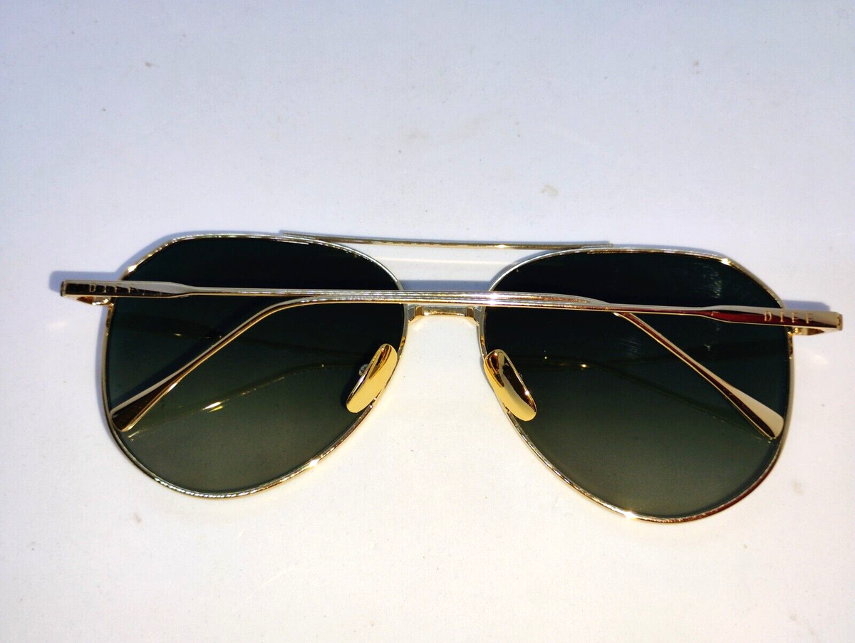 Diff Dash GD-FG16P Gold/Green Aviator Sunglasses | eBay