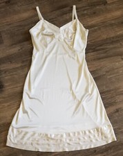 Vintage Velrose Ivory Full Slip Nightgown Size 34 Adjustable Straps