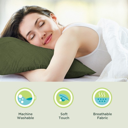 Natural Pillow Cover - Enclosed Sleeve Style Hypoallergenic Bed Pillow Case - Afbeelding 66 van 76
