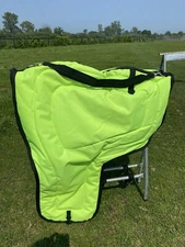 Epic Animal padded nylon  Western  saddle carry bag fluorescent  green