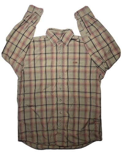 Carhartt Herren Langarm Hemd mit Knopfleiste Gr. L Tall braun kariert Baumwolle