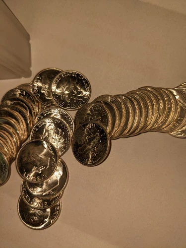 1948-D BU Uncirculated 10C Roosevelt Dime  (1 coin from roll, each)