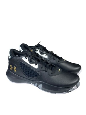 Under Armour UA Lockdown 6 Basketball Shoes Black Gold 3025616-003 Men Size 11