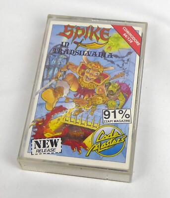 Commodore 64 C64 Spiel -- SPIKE IN TRANSILVANIA (Codemasters) -- Tape Kassette