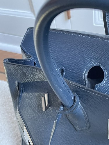 Hermès Birkin 35 in Blue Epsom with Palladium Hardware - Picture 9 of 12
