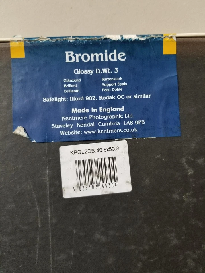 Kenmere Bromide 16x20 2xWeight Glossy 3 Photographic Paper Partial 8 Lb 4 Oz Box - Image 3 of 3