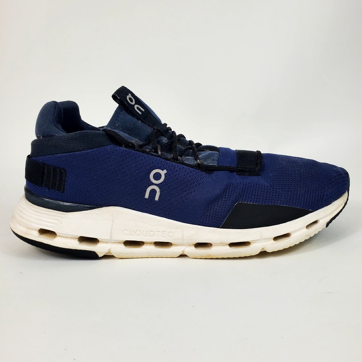 On Cloudnova Men's Running Sneakers White Blue Size US