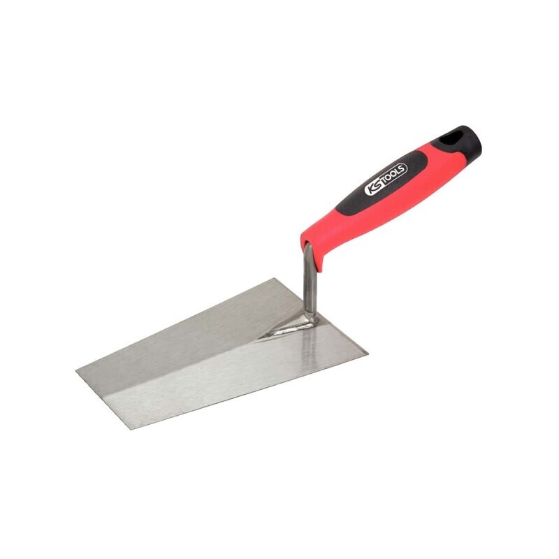 Truelle italienne carrée KS TOOLS 200mm en bi-matière pour maçonnerie 144.0223