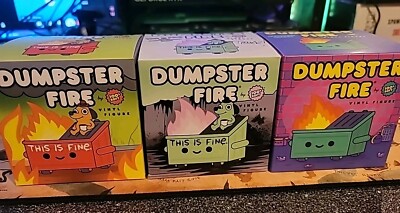 Dumpster Fire SET OF 3 Figures "One" "Autographed" 854994008258| eBay