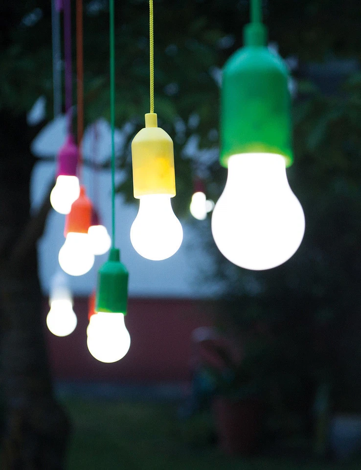 LAMPADINA-LUCE-LED-A-BATTERIE -PORTATILE ANTIURTO CON CORDA 2 PEZZI - Immagine 4 di 4