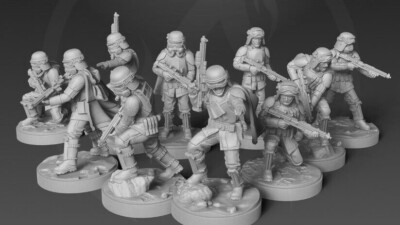 Star Wars Legion Inferno Squad Unit Expansion Proxy Models 3d Printed