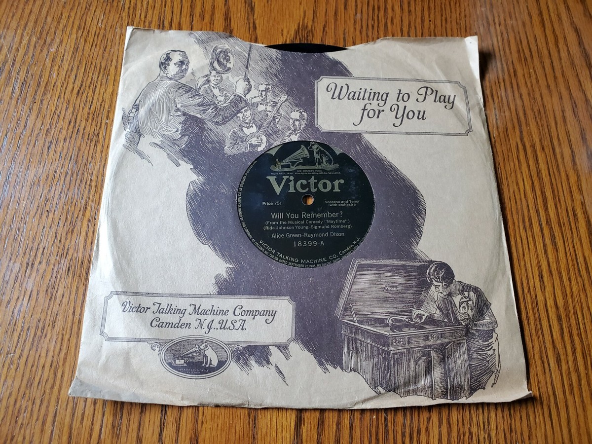 ★78.com★③ Victor Records, 78rpm, Alice Green, #18399-A, #18399-B. Will you