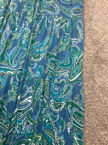 Boden Dress Womens 12 Blue Paisley Maxi Tier Boho Peasant Stretch Casual Summer - Picture 4 of 9