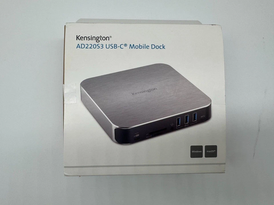 Base de doble pantalla Kensington USB-C AD220S3 para cualquier MacBook M1/M2/M3 85W K31343WW Foto 2 de 4