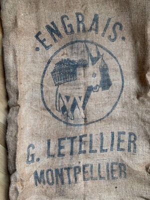 Vintage französischer Montpelier Esel Hessischer Futtersack