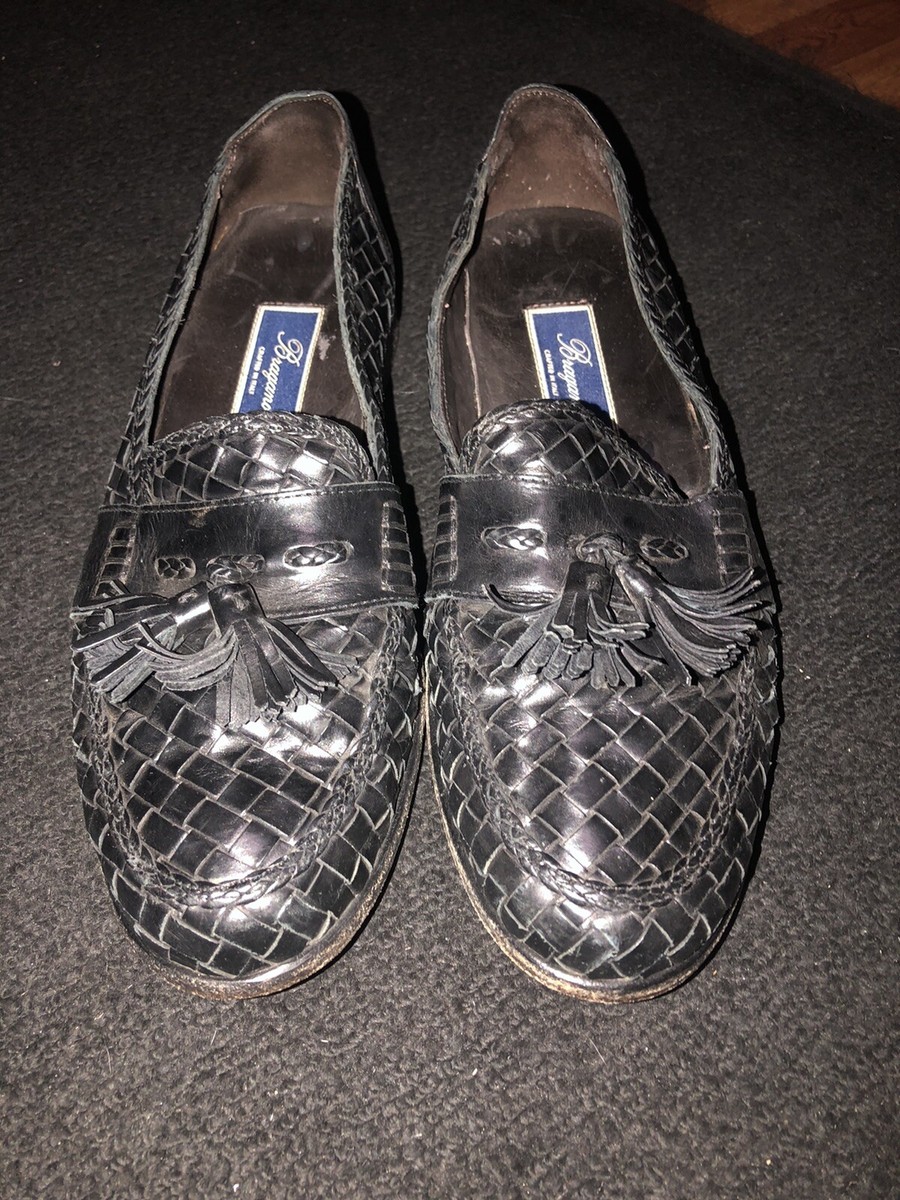 BRAGANO Cole Haan “Rivaldi” Black Leather Weave Tassel  display picture 1