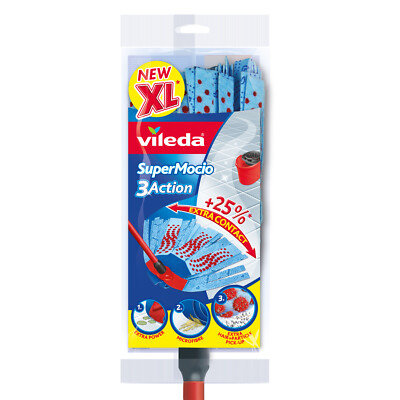 Bodenwischmop Wischmop mit Stiel Microfibre Vileda SuperMocio 3 Aktion XL