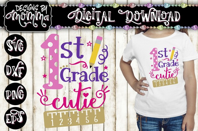 Download 1st Grade Cutie Svg Dxf Eps Png Cut File Cricut Silhouette Cameo For Sale Online Ebay SVG, PNG, EPS, DXF File