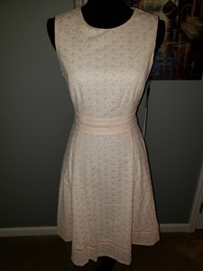 calvin klein eyelet fit and flare dress