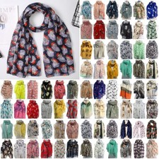 Women Ladies multiple design Parttern Print Scarf Animal Pattern Fashion Scarf