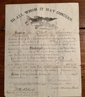 3rd Colorado Cavalry Civil War Discharge Document Sand Creek Massacre