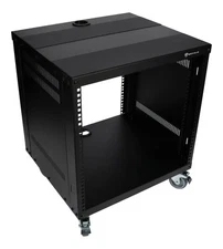 Rockville RR10U 10U Live Sound/Recording Studio Rack Case w/Wheels + Hardware