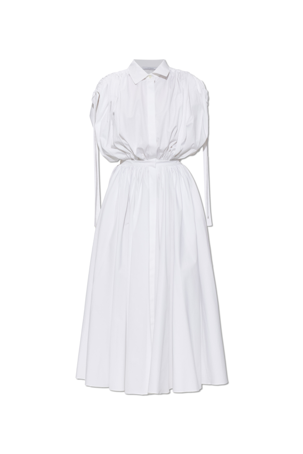 GIVENCHY White Draped Cotton Dress New & Authentic