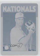 2014 Topps Archives Printing Plate Cyan 1/1 Gio Gonzalez #134 0eq6