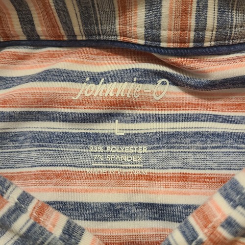 Johnnie-O Men's Large Striped Gully Short Sleeved Lake Polo - Picture 3 of 13