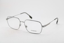 NEW BURBERRY B 1356 1003 SILVER BLACK AUTHENTIC EYEGLASSES 57-16