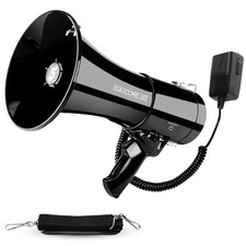 Megaphone 50W Bluetooth Rechargeable Portable Bullhorn 1100 Yard with Siren -...