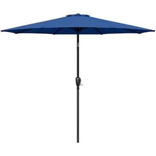 Siavonce Simple Deluxe 9 ft. Outdoor Market Table Patio Umbrella with Button and