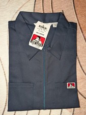 Ben Davis Railroad Short Sleeve 1/2 Zip Shirt, Men's Navy XXL
