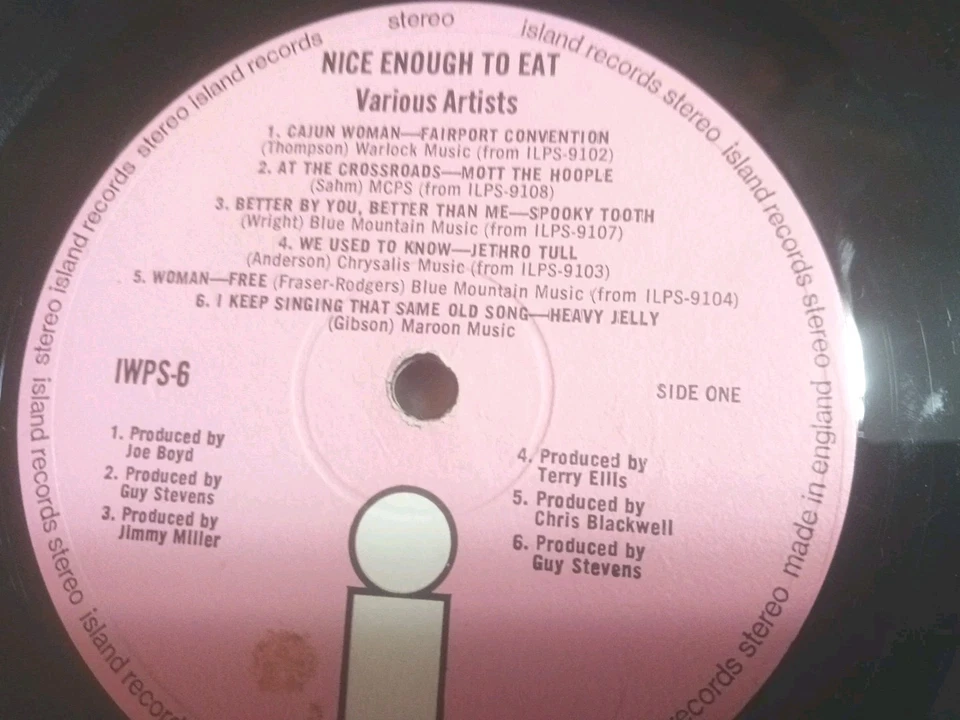 KING CRIMSON, etc  -     Nice Enough To Eat,     ORIGINAL 1969 UK PINK LABEL LP - Image 3 of 3