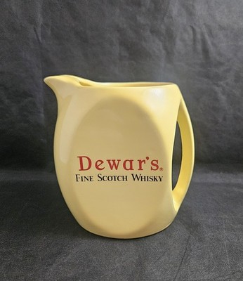 White Label Dewars Scotch Whisky Scotland  Pitcher Pale Yellow Wade PDM England 