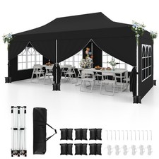 Tonnelle de Jardin 3x6M avec 6 Parois Latérales Amovibles Tente de Reception Es