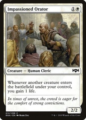 NM Impassioned Orator, MTG, Ravnica Allegiance, Magic the Gathering, 12