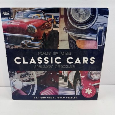 Jigsaw Puzzle Four in One Classic Cars Complete and Sealed 4000 Pieces Open Box
