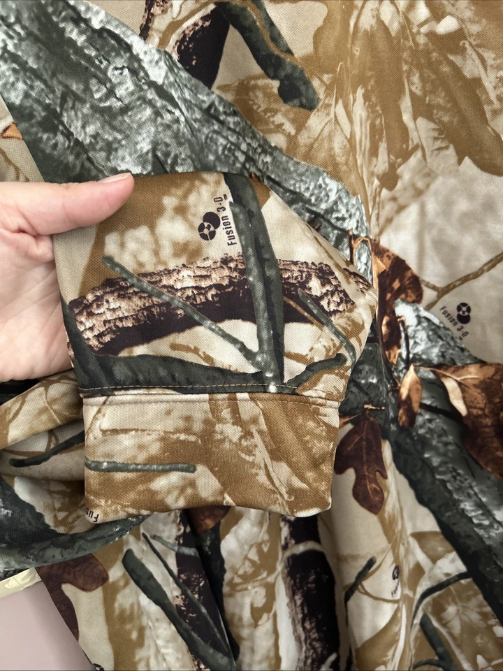 Outfitters Ridge Camo Long Sleeve Shirt Mens 2XL Fusion 3D Camo Hunting - Image 3 of 4