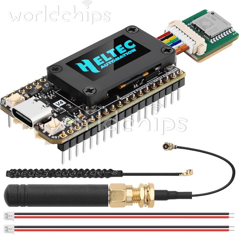 Heltec V4 0.96" OLED Solar-Powered LoRa 32 Dev-Board GPS ESP32 SX1262 Wi-Fi BLE