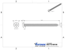 #12 Phillips Pan Head Sheet Metal Screws Self Tap Stainless Steel All Lengths