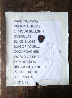 Max Cavalera Signed Nailbomb Stage Setlist Played Pick Wacken Sepultura Soulfly