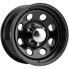 Allied 82 Soft 8 16x8 6x5.5" -12mm Black w/Cap Wheel Rim 16" Inch
