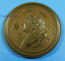 Antique Georgian 1728 Death Of John Friend Bronze Medallion Ferdinand St Urban
