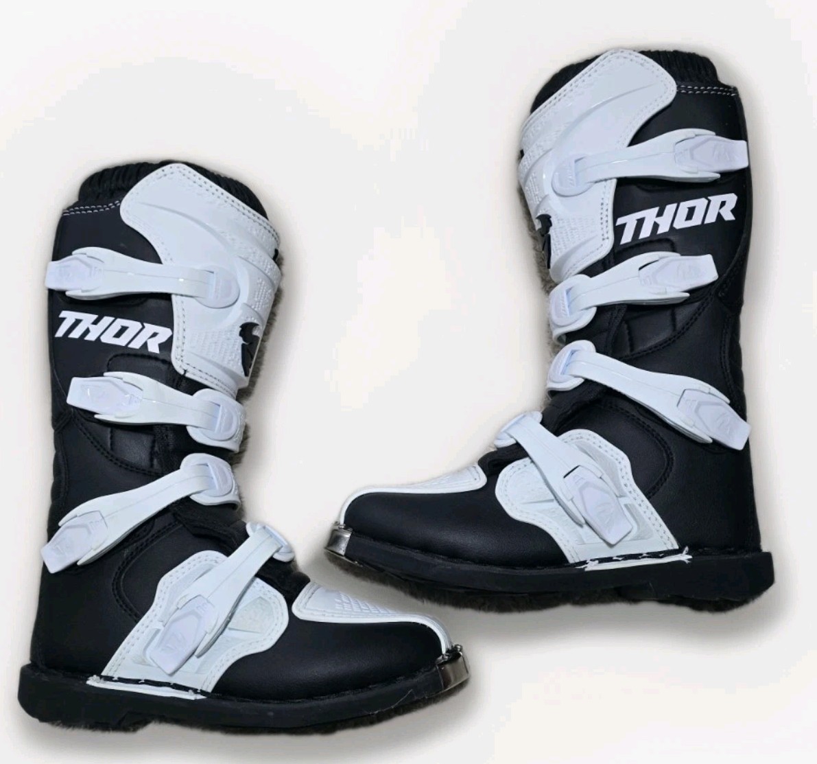 Thor Blitz XP Boots Womens 6 White Black Motocross Motorcycle Dirt
