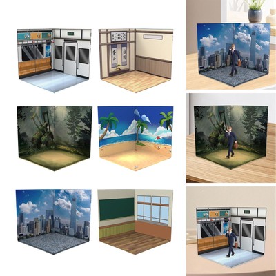 Miniatur Fahrzeugständer mit Hintergrundszene