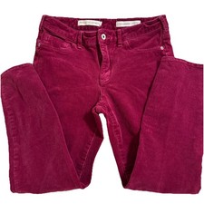 Pilcro Anthropologie Pants High Rise Stretch Skinny Corduroy Pink Womens 29